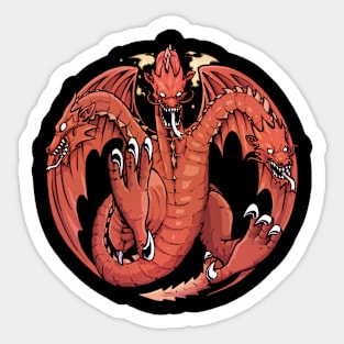 Three Headed Dragon Sticker